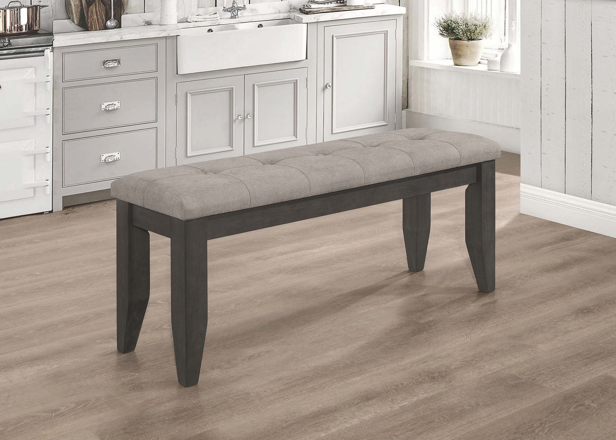 Dalila Padded Cushion Bench Grey and Dark Grey  Half Price Furniture