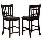 Lavon Upholstered Counter Height Stools Black and Espresso (Set of 2) Lavon Upholstered Counter Height Stools Black and Espresso (Set of 2) Half Price Furniture
