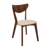 Kersey Dining Side Chairs with Curved Backs Beige and Chestnut (Set of 2) Half Price Furniture