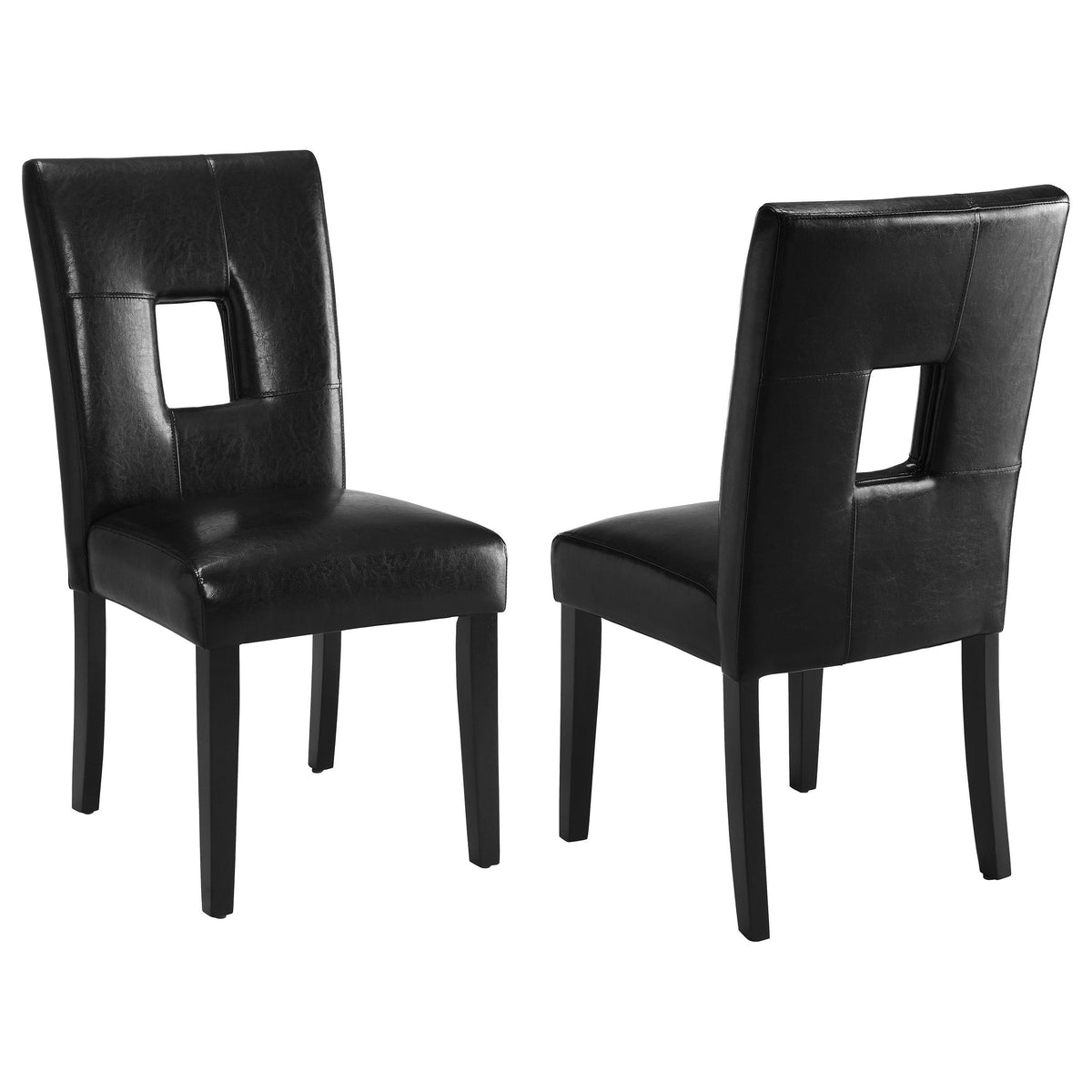 Shannon Open Back Upholstered Dining Chairs Black (Set of 2)  Half Price Furniture