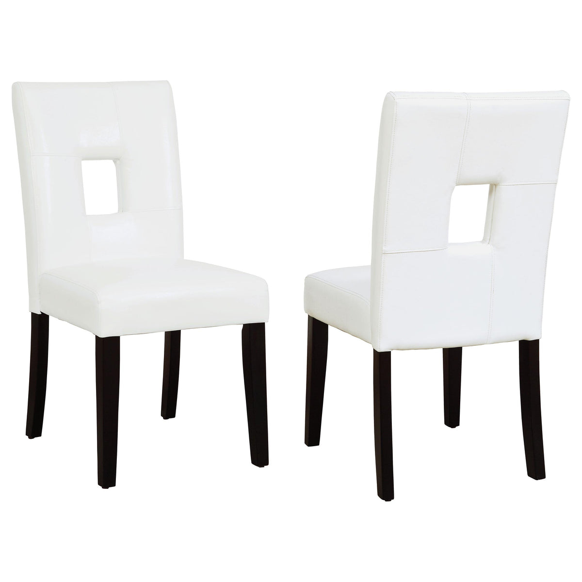 Shannon Open Back Upholstered Dining Chairs White (Set of 2)  Half Price Furniture