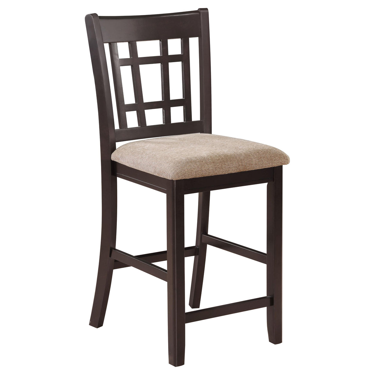 Lavon Lattice Back Counter Stools Tan and Espresso (Set of 2) Half Price Furniture
