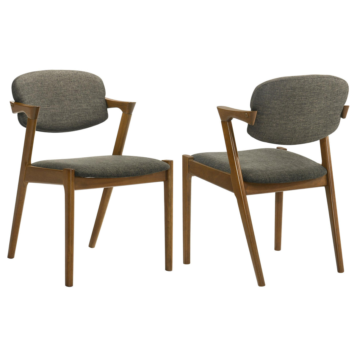 Malone Dining Side Chairs Grey and Dark Walnut (Set of 2)  Half Price Furniture