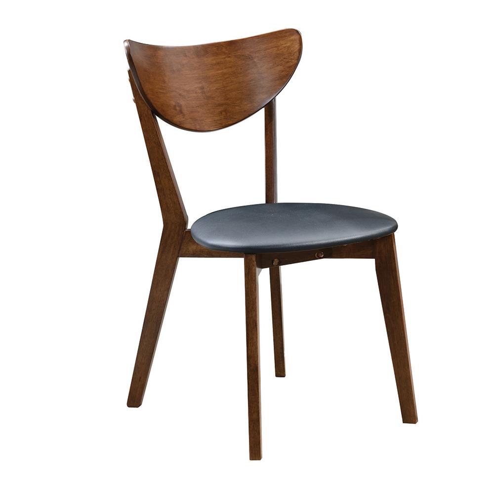 Jedda Upholstered Dining Chairs Dark Walnut and Black (Set of 2)  Half Price Furniture
