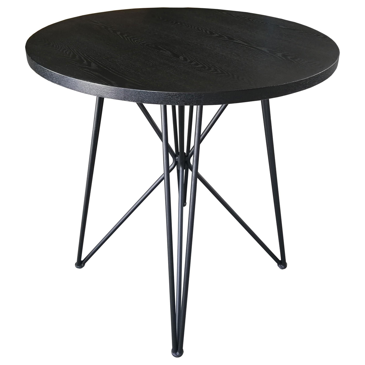 Rennes Round Table Black and Gunmetal Rennes Round Table Black and Gunmetal Half Price Furniture