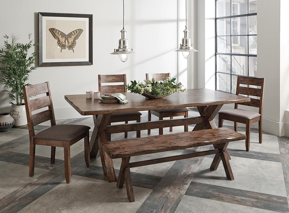 Alston Dining Room Set Knotty Nutmeg and Grey Alston Dining Room Set Knotty Nutmeg and Grey Half Price Furniture