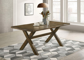 Alston X-shaped Dining Table Knotty Nutmeg  Half Price Furniture
