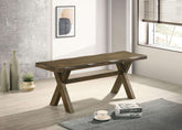 Alston X-shaped Dining Bench Knotty Nutmeg - Half Price Furniture