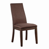 Spring Creek Upholstered Side Chairs Rich Cocoa Brown (Set of 2)  Half Price Furniture