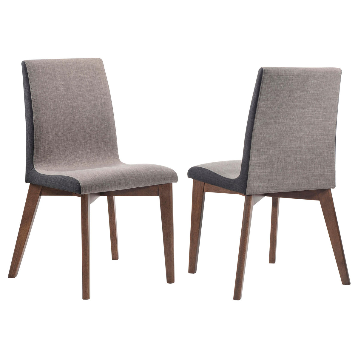Redbridge Upholstered Side Chairs Grey and Natural Walnut (Set of 2)  Half Price Furniture