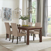 Coleman 5-piece Rectangular Dining Set Rustic Golden Brown Half Price Furniture