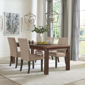 Coleman 5-piece Rectangular Dining Set Rustic Golden Brown Half Price Furniture