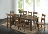 Coleman 9-piece Rectangular Dining Set Rustic Golden Brown Half Price Furniture