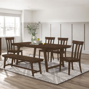 Reynolds Rectangular Dining Table Set Brown Oak - Dining Room Set - Half Price Furniture