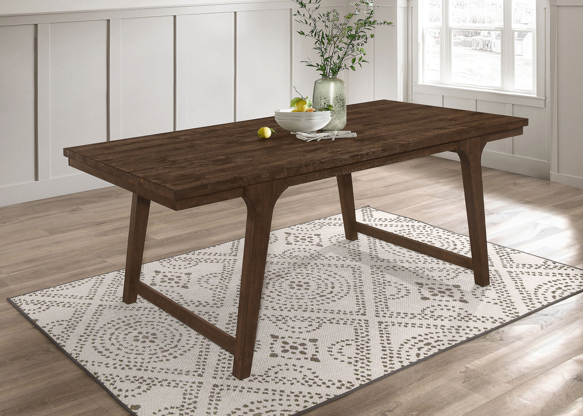 Reynolds Rectangular Dining Table Brown Oak Half Price Furniture