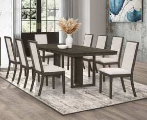 Kelly Rectangular Dining Table Set Beige and Dark Grey - Half Price Furniture