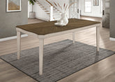 Ronnie Starburst Dining Table Nutmeg and Rustic Cream Half Price Furniture