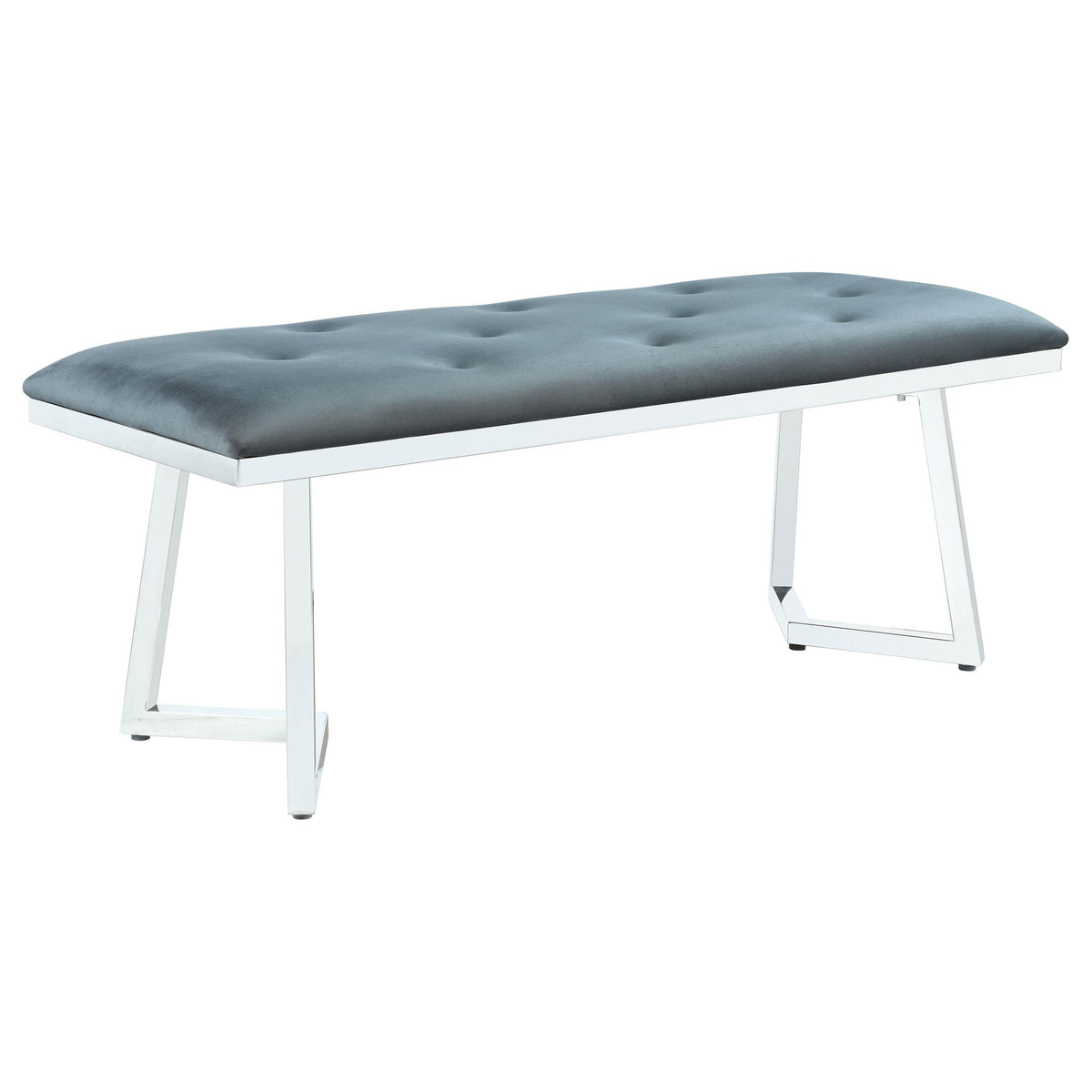 Beaufort Upholstered Tufted Bench Dark Grey Half Price Furniture