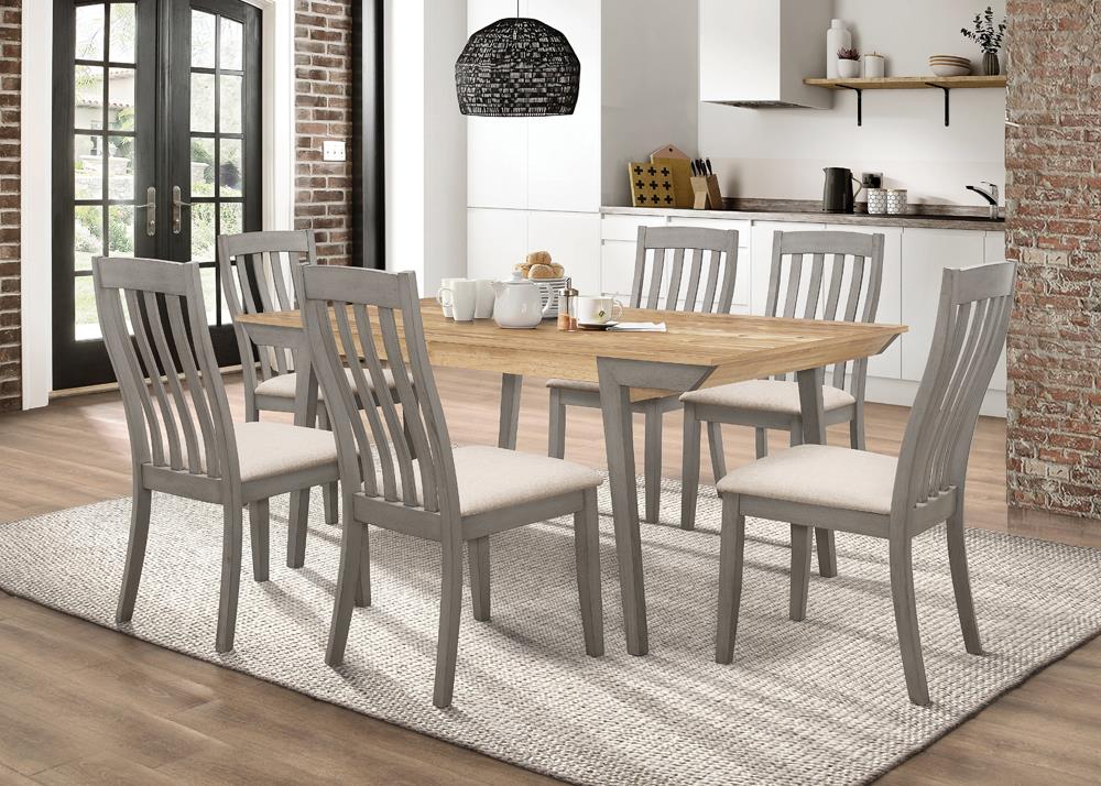 Nogales 5-piece Rectangle Dining Set Acacia and Coastal Grey Nogales 5-piece Rectangle Dining Set Acacia and Coastal Grey Half Price Furniture