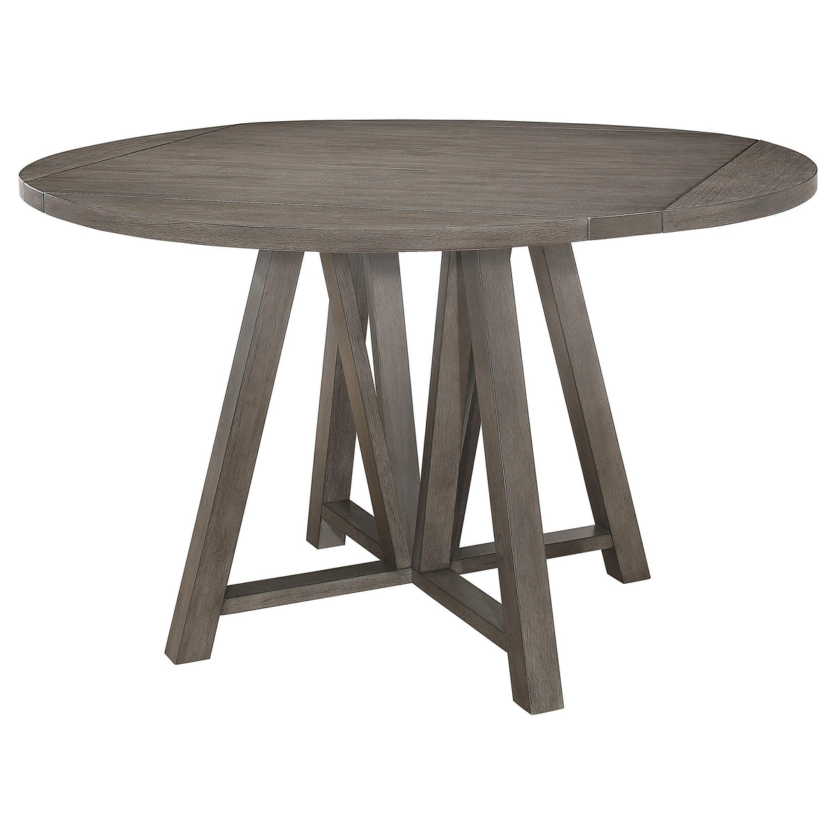 Athens Round Counter Height Table with Drop Leaf Barn Grey  Half Price Furniture