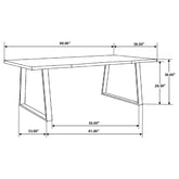Ditman Live Edge Dining Table Grey Sheesham and Black Half Price Furniture