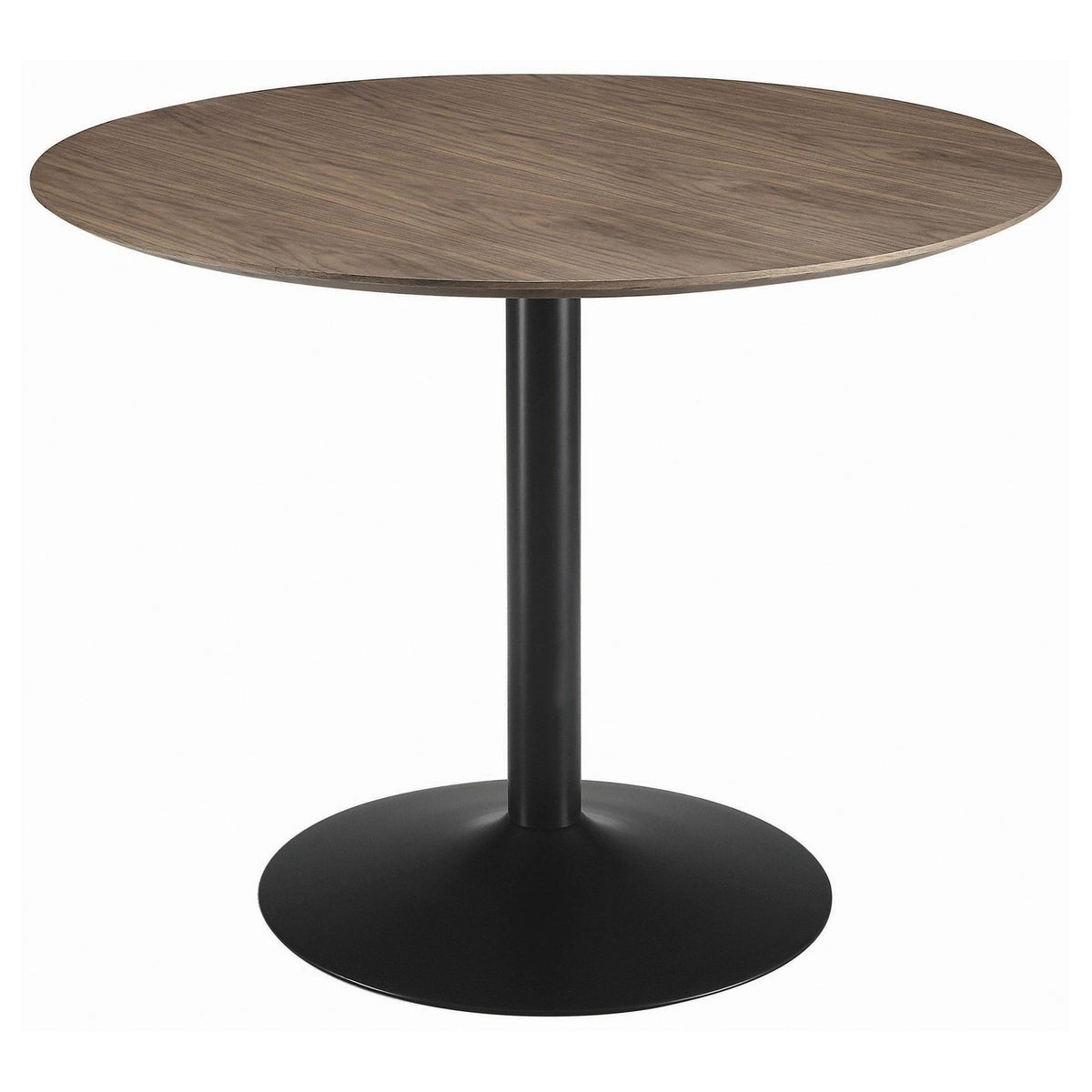 Cora Round Dining Table Walnut and Black Cora Round Dining Table Walnut and Black Half Price Furniture