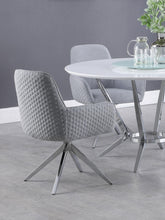 Abby Flare Arm Side Chair Light Grey and Chrome Abby Flare Arm Side Chair Light Grey and Chrome Half Price Furniture