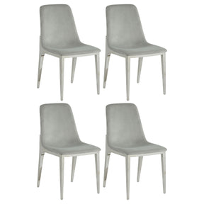 Irene Upholstered Side Chairs Light Grey and Chrome (Set of 4)  Half Price Furniture
