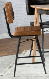 Partridge Upholstered Counter Height Stools with Footrest (Set of 2) Half Price Furniture