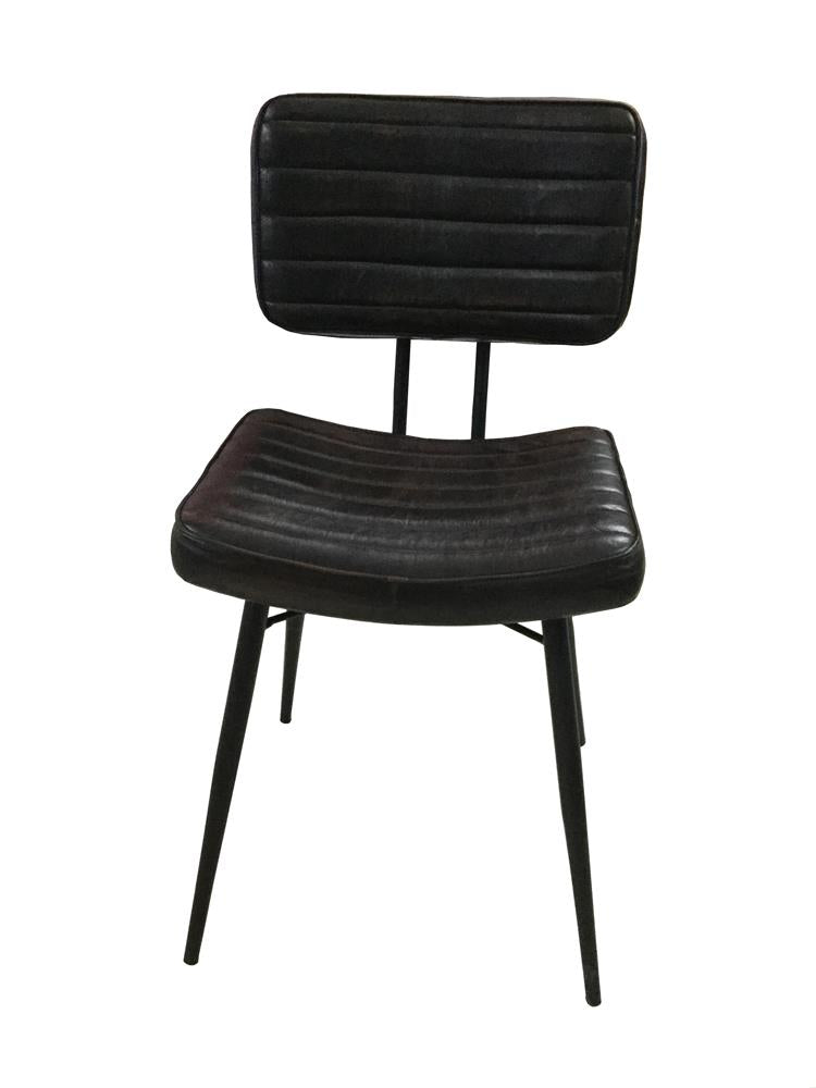 Partridge Padded Side Chairs Espresso and Black (Set of 2) Half Price Furniture
