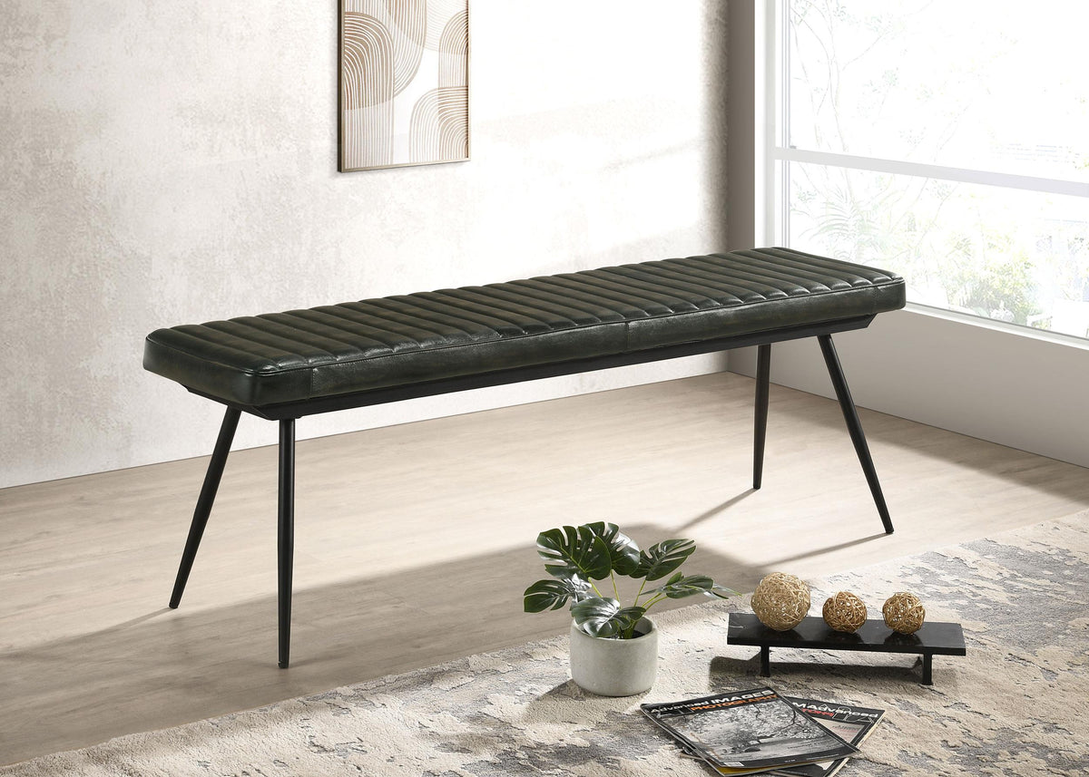 Partridge Cushion Bench Espresso and Black Half Price Furniture