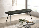 Partridge Cushion Bench Espresso and Black Half Price Furniture