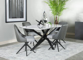 Paulita 5-piece Rectangular Dining Set White and Grey Paulita 5-piece Rectangular Dining Set White and Grey Half Price Furniture