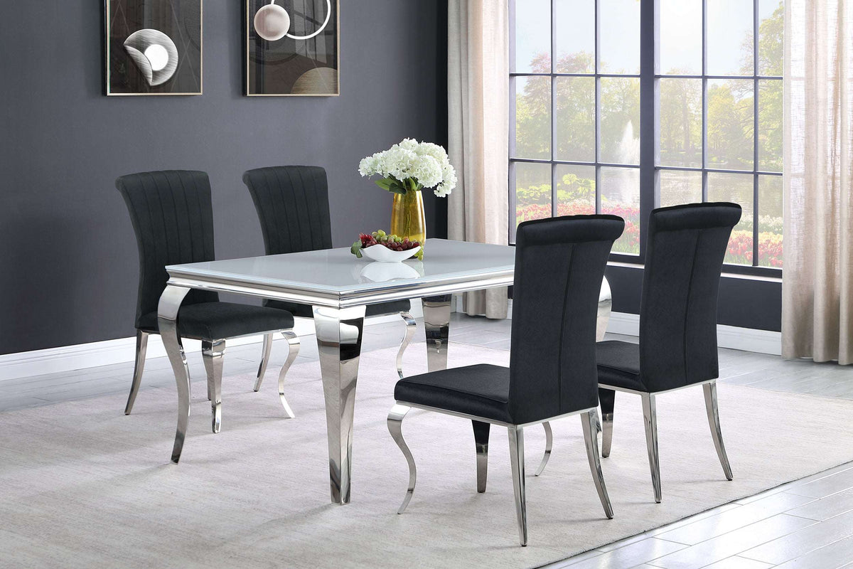 Carone 5-piece 61" Rectangular Dining Set Half Price Furniture
