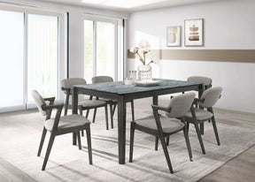 Stevie Rectangular Dining Set Grey and Black - Dining Room Set - Half Price Furniture