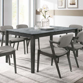 Stevie Rectangular Faux Marble Top Dining Table Grey and Black Stevie Rectangular Faux Marble Top Dining Table Grey and Black Half Price Furniture