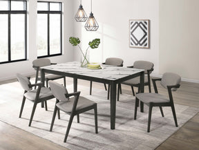 Stevie 5-piece Rectangular Dining Set White and Black Half Price Furniture