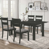 Jakob Rectangular Dining Set Grey and Black Half Price Furniture