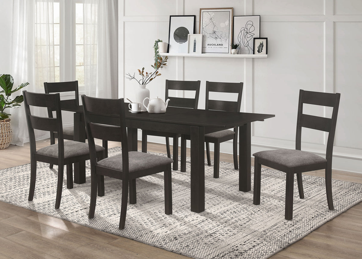 Jakob Rectangular Dining Set Grey and Black - Half Price Furniture