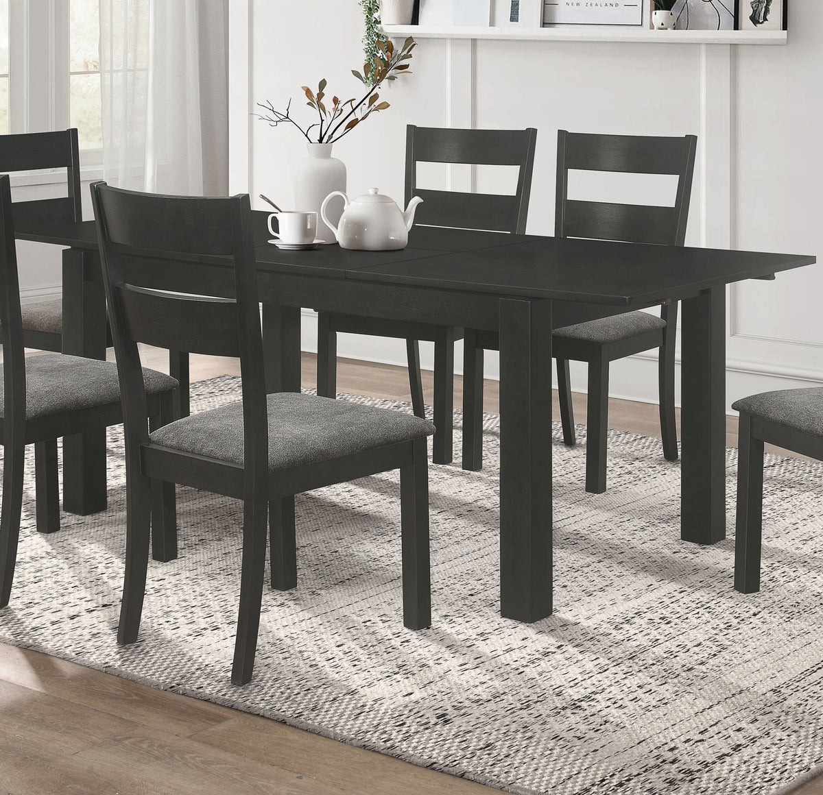 Jakob Rectangular Dining Table Black Half Price Furniture