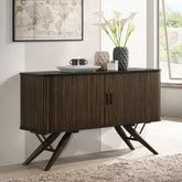 Wes 2-door Rectangular Server Dark Walnut Wes 2-door Rectangular Server Dark Walnut Half Price Furniture