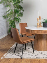 Ortega Padded Seat Solid Back Dining Side Chair Coffee and Black (Set of 2) Half Price Furniture