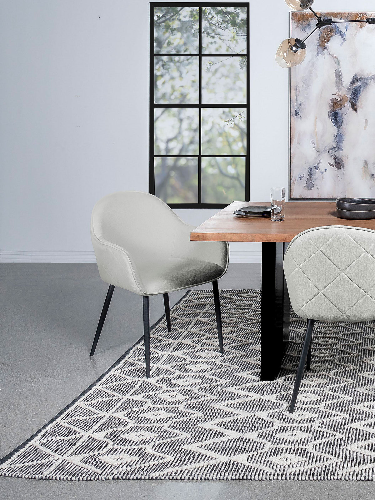 Emma Upholstered Dining Arm Chair (Set of 2) Half Price Furniture