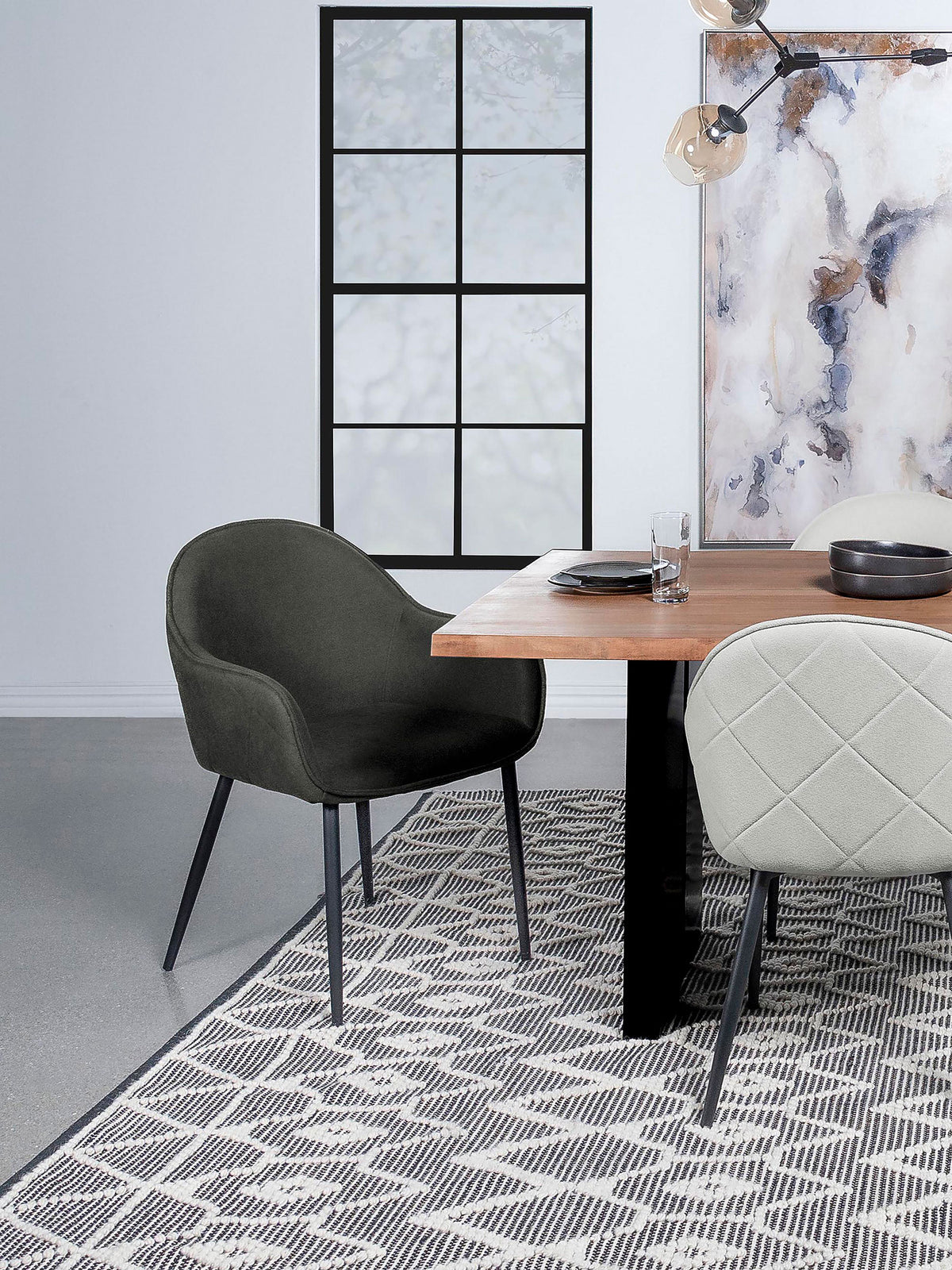 Emma Upholstered Dining Arm Chair (Set of 2) Half Price Furniture