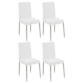 Maston Upholstered Dining Chairs White (Set of 4) Half Price Furniture