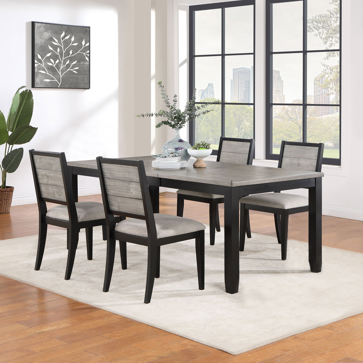 Elodie Dining Table Set with Extension Leaf  Las Vegas Furniture Stores