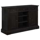 Phelps 2-door Rectangular Server Antique Noir  Half Price Furniture