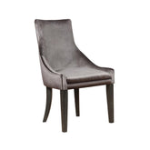 Phelps Upholstered Demi Wing Chairs Grey (Set of 2) Half Price Furniture