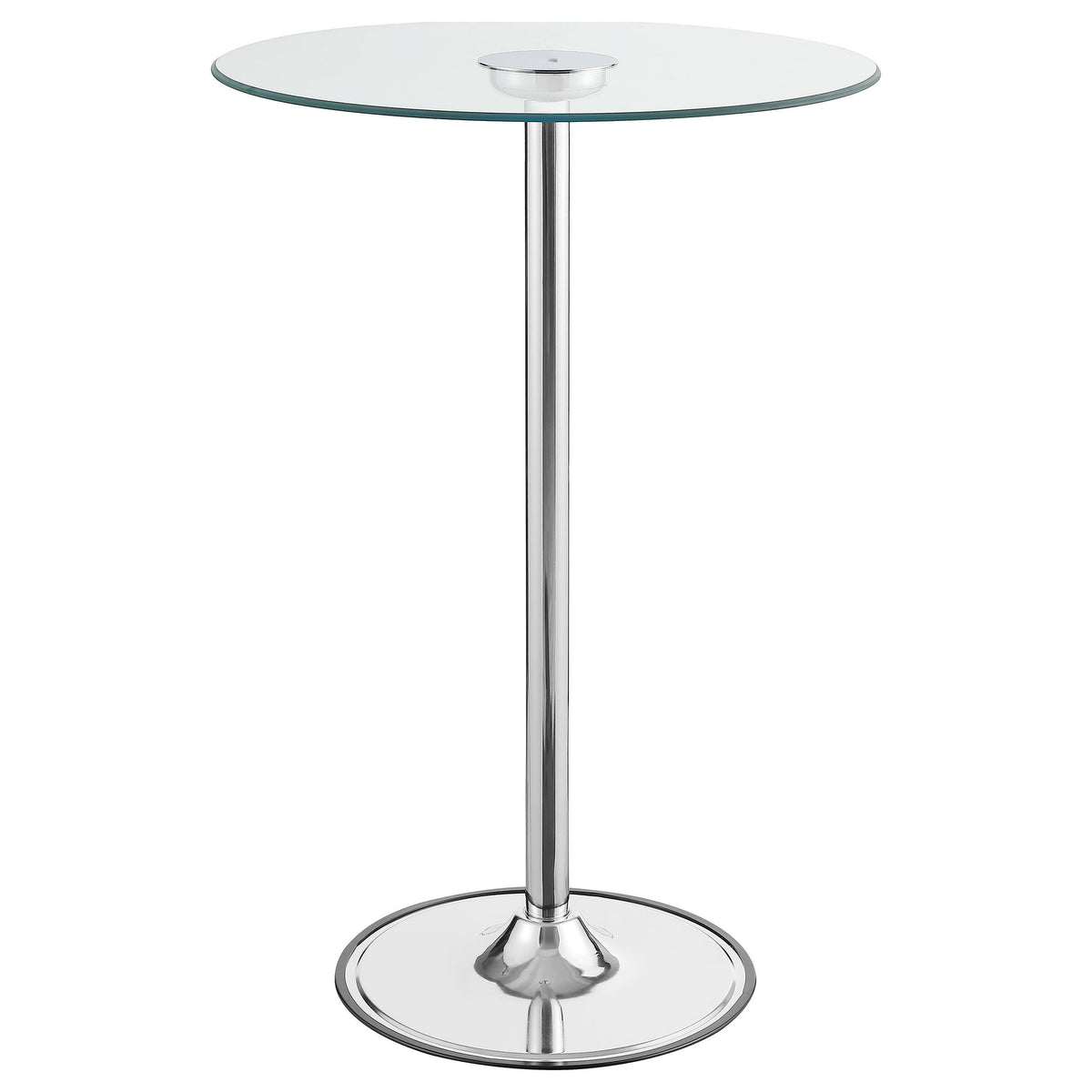 Thea LED Bar Table Chrome and Clear  Half Price Furniture