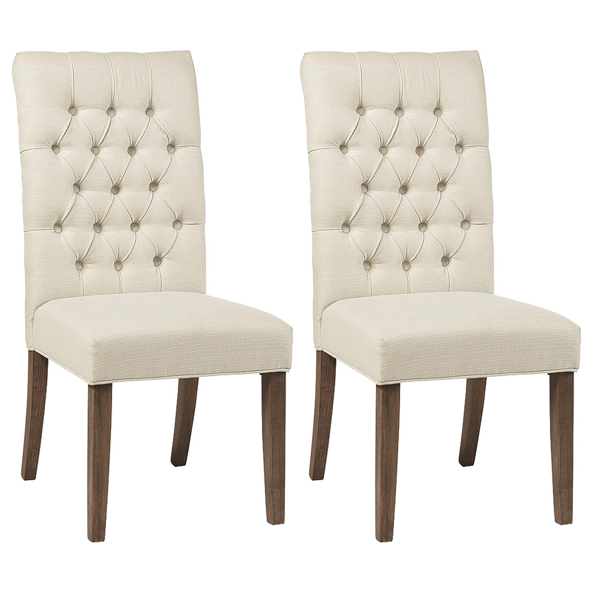 Douglas Tufted Back Dining Chairs Vineyard Oak (Set of 2)  Half Price Furniture